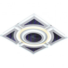 Люстра LED 118W, 3000-6000K, 5664Лм, ПДУ, акрил, d500*50, Gerhort [G61198/50WT] белый
