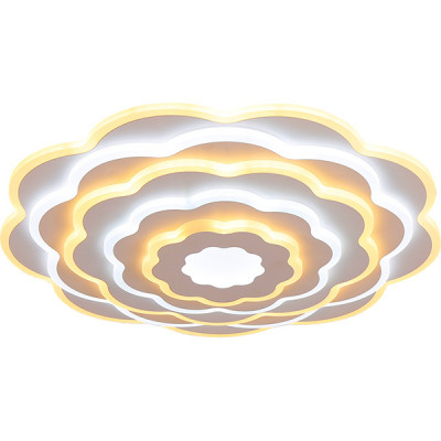 Люстра LED 166W, 3000-6000K, 21580Лм, ПДУ, акрил, металл, d500*70, ЭС [50531/50WT] белый