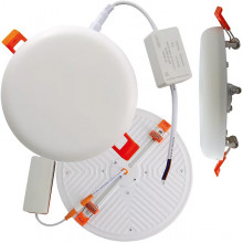 Светильник встраиваемый круг, 24W, 6500K, 2300Лм, D170*40, IP40, LightON [LT-TP-DL-10-24W-6500K]