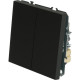 Переключатель с/у 2-кл 10А, STEKKER Эмили [RSW10-5107-05] черный уголь soft touch