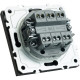 Переключатель с/у 2-кл 10А, STEKKER Эмили [RSW10-5107-05] черный уголь soft touch