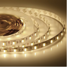Лента LED 12В IP20 SMD5050  60/м, б/хол, 14.4Вт/м+б/теп, 700Лм/м, 5м/ц.1м, Apeyron [00-116]