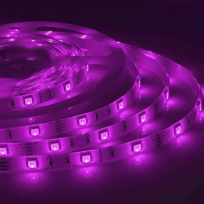 Лента LED 12В IP65 SMD5050  30/м, RGB, 7.2Вт/м, 360Лм/м, 5м/ц.1м, Apeyron [00-41]