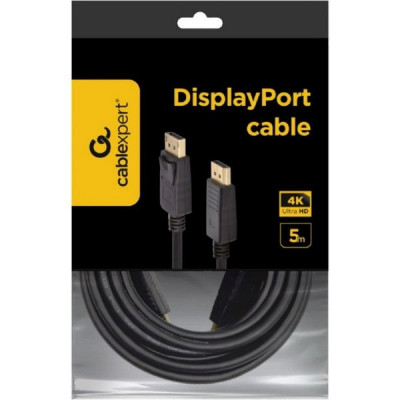 Кабель DisplayPort (M)-DisplayPort (M) 5.0м, v1.2, экран, черный, Cablexpert [CC-DP2-5M]