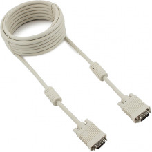 Кабель VGA 15M/15M  5,0м Premium тройной экран, феррит.кольца Cablexpert [CC-PPVGA-5M]