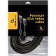 Кабель VGA 15M/15M  5,0м Premium тройной экран, феррит.кольца, черный Cablexpert [CC-PPVGA-5M-B]