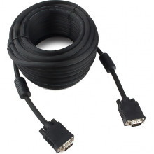 Кабель VGA 15M/15M 15,0м Premium тройной экран, феррит.кольца, черный [CC-PPVGA-15M-B]