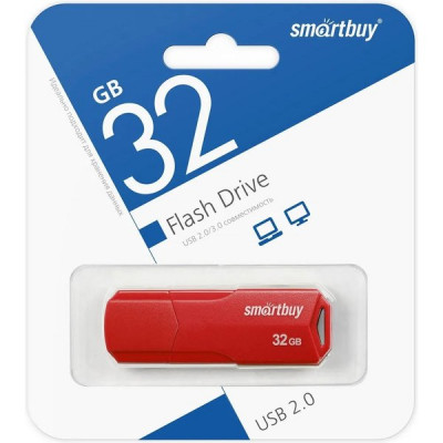 Накопитель USB Flash 32Gb SmartBuy CLUE Red