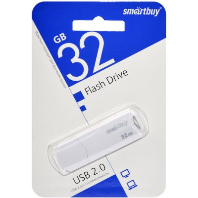 Накопитель USB Flash 32Gb SmartBuy CLUE White