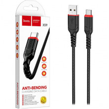 Кабель USB - Type-C, 1.0м, 3А, Hoco X59 Victory, нейлоновая оплетка, черный [HC-44920]