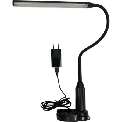 Светильник настольный LED  7W, на струбцине, 4500K, сенсор/диммер, Uniel [TLD-572 Black] черный