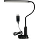 Светильник настольный LED  7W, на струбцине, 4500K, сенсор/диммер, Uniel [TLD-572 Black] черный