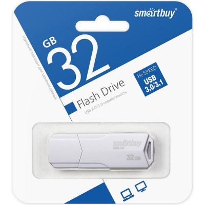 Накопитель USB Flash 32Gb SmartBuy CLUE White USB 3.1