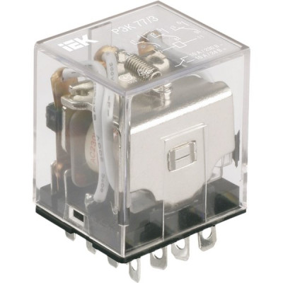 Реле промежуточное 10А 220В 3ПК РЭК77/3 без розетки, IEK [RRP10-3-10-220A]