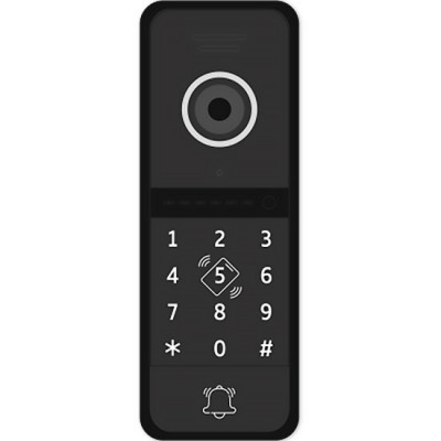 Вызывная панель FHD NOVIcam FANTASY MRK FHD BLACK; с клав. и со встр.счит. Mifare; 140°, ИК 3м