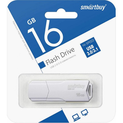 Накопитель USB Flash 16Gb SmartBuy CLUE White, USB 3.1