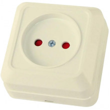 Розетка о/у 2P 10А, со шторками, IP20, TDM Ладога [SQ1801-0063] сл. кость