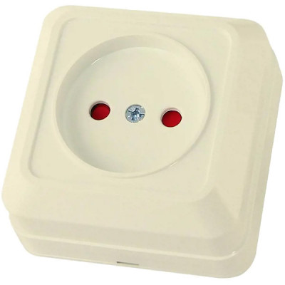 Розетка о/у 2P 10А, со шторками, IP20, TDM Ладога [SQ1801-0063] сл. кость