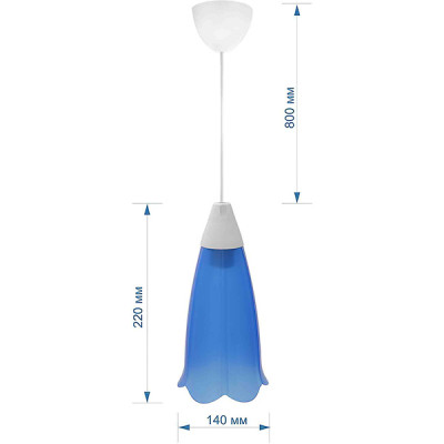 Светильник подвесной 1*E27*15W, пластик, d140*220-800, планка, Apeyron 