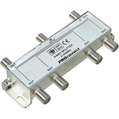 Делитель ТВ x6 под F разъем 5-1000МГц PROCONNECT [05-6024]