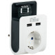 Адаптер сетевой 1x220В+2xUSB 2.4A, с заземлением, с подставкой, IEK [WTP11-16-01-Z-K01] белый