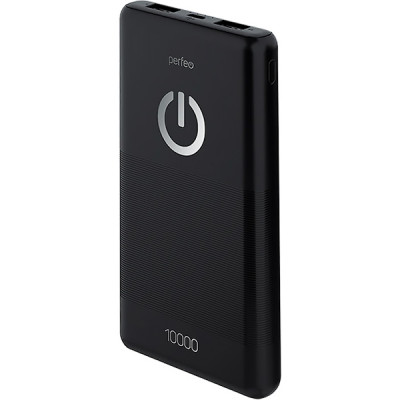 Внешняя батарея Perfeo PF-4296, 10000mAh + Micro usb/In Micro usb/Out USB 1 А, 2.1A/Black