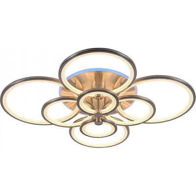 Люстра LED 256W+11W, ПДУ 3000-6000K+RGB, 18600Лм, 1000*890*150, PL [8077/8 NKL] никель