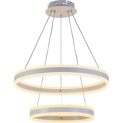 Люстра подвесная LED 232W, ПДУ 3000-6000K, 16200Лм, 600*600*1000, PL [6036/2 WHT] белый