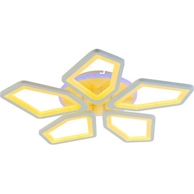 Люстра LED 120W+7W, ПДУ 3000-6000K+RGB, 8800Лм, 600*600*75, PL [8463/5 WHT] белый