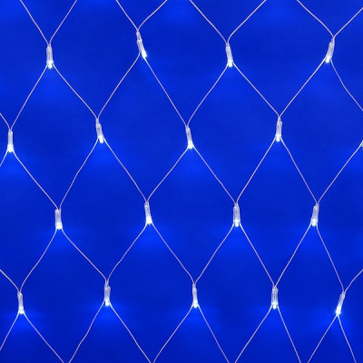 Гирлянда Сетка 1.5*1.5м, прозр., 96LED, с эффектом мерц., БЕЛЫЙ, Uniel [ULD-N1515-96/TTK WHITE IP44]