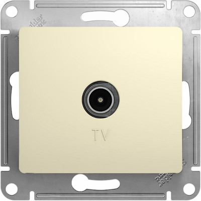 Розетка с/у TV оконечная, IP20, Schneider Electric Glossa [GSL000293] бежевый