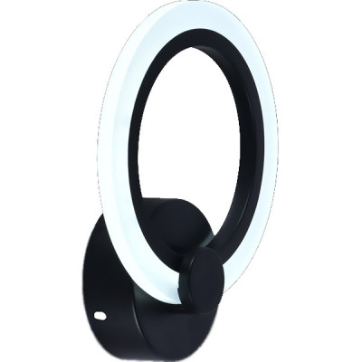 Бра LED 14W, 4000-6500K, диммер, 225*190*80, планка, Росток [MX10025/1 BK] черный