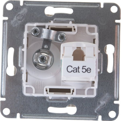 Розетка с/у TV+RJ45 кат.5e, IP20, Schneider Electric ATLASDESIGN [ATN000389] алюминий