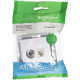 Розетка с/у TV+RJ45 кат.5e, IP20, Schneider Electric ATLASDESIGN [ATN000389] алюминий