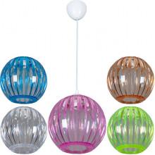 Светильник подвесной 1*E27*15W, пластик, d240*800, 21Век [0333/1MIX] микс