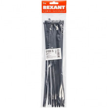 Хомут нейлоновый 4.8x300мм,  25шт, REXANT [07-0301-25] черный