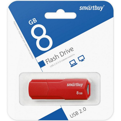 Накопитель USB Flash 8Gb SmartBuy CLUE Red
