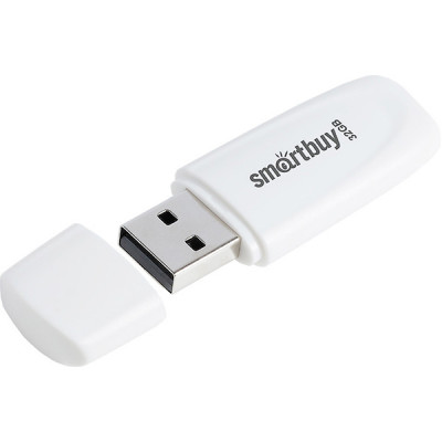 Накопитель USB Flash 32Gb SmartBuy Scout White