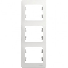 Рамка 3п, IP20, вертикальная, Schneider Electric Glossa [GSL000107] белый