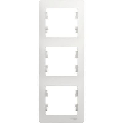 Рамка 3п, IP20, вертикальная, Schneider Electric Glossa [GSL000107] белый