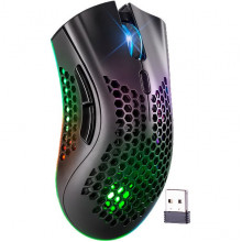 Мышь беспроводная DEFENDER Warlock GM-709L RGB, 8кнопок, 2400dpi, черный, USB [52709]