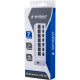 Концентратор USB 2.0 GEMBIRD UHB-U2P7-01W, 7 портов, 7хUSB 2.0, кабель USB 55см, с доп. питанием