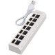 Концентратор USB 2.0 GEMBIRD UHB-U2P7-01W, 7 портов, 7хUSB 2.0, кабель USB 55см, с доп. питанием