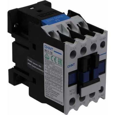 Контактор NC1-1810 18А 230В/АС3 1НО 50Гц (R) CHINT [221545]