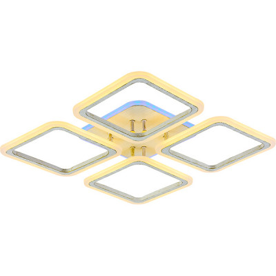 Люстра LED 112W+8W, ПДУ 3000-6000K+RGB, 8400Лм, 560*560*75, PL [8075/4 PGD] платина