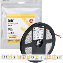 Лента LED 12В IP20 SMD5050  60/м, б/теп, 14.4Вт/м 3000K, 5м/ц.1м IEK [LSR2-1-060-20-3-05]