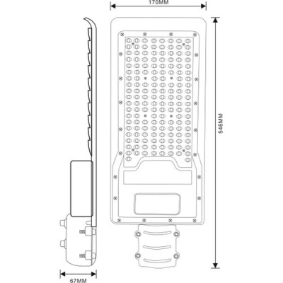 Светильник LED консольный 120W, 5000K, 10800лм, 170*65*570, IP65, ЭРА [SPP-502-0-50K-120]