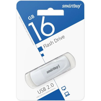 Накопитель USB Flash 16Gb SmartBuy Scout White