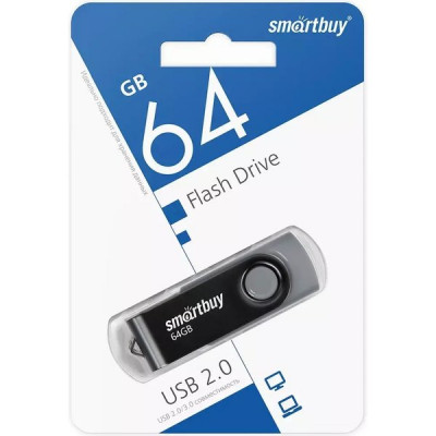 Накопитель USB Flash 64Gb SmartBuy Twist Black