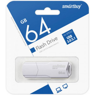 Накопитель USB Flash 64Gb SmartBuy CLUE White, USB3.1
